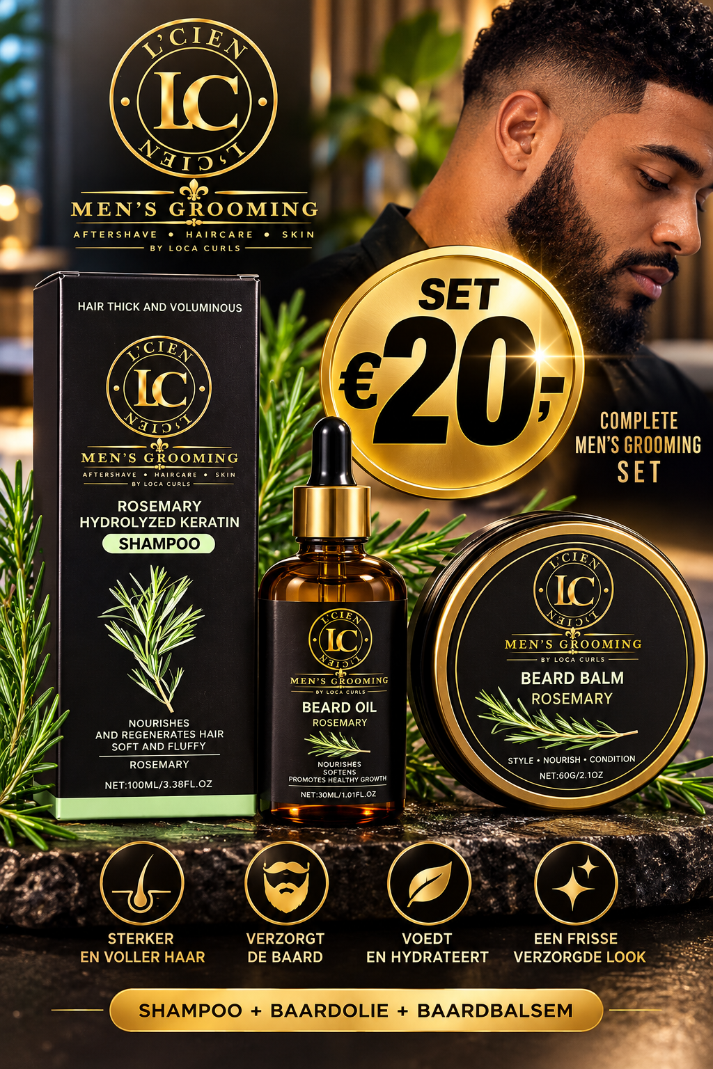 L'CIEN baard verzorgings set compleet